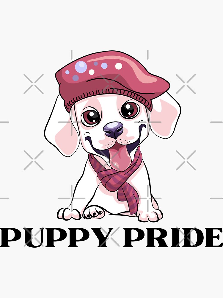 "Puppy Pride" Sticker by DeversDesigns Redbubble