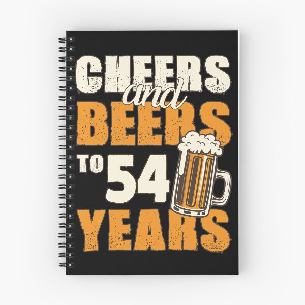 Item preview, Cheers and Beers to 54 years, funny birthday gift designed and sold by HeavyStyle.