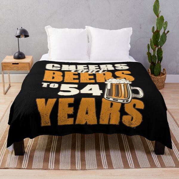 Item preview, Cheers and Beers to 54 years, funny birthday gift designed and sold by HeavyStyle.
