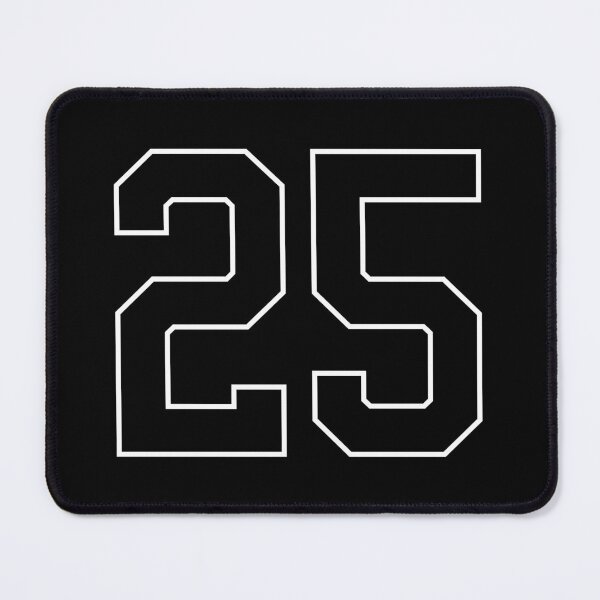 Item preview, Black Number 25 lucky sports jersey twenty five designed and sold by HeavyStyle.