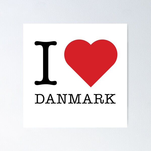 Item preview, I love Danmark designed and sold by HeavyStyle.