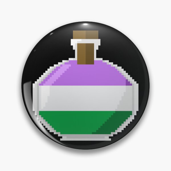 Item preview, GenderQueer Flag Potion Bottle designed and sold by ChaosAether.