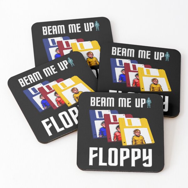 Item preview,  Red Blue Yellow Floppy Disks - 60s sci-fi & 90s classic DOS game Inspired! designed and sold by RetroTeeStudio.