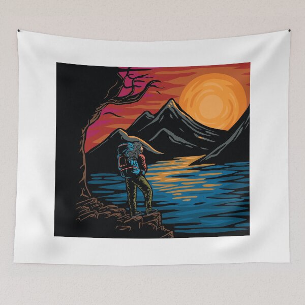 Item preview, Hiking Mountain Art designed and sold by Milkygmail.