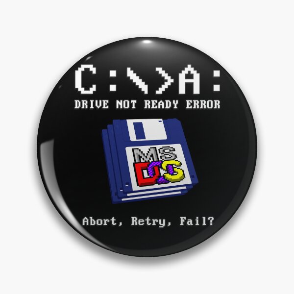 Item preview, Drive Not Ready Error DRIVE A  - Abort, Retry, Fail? - Classic MS DOS Operating System Drive error message. designed and sold by RetroTeeStudio.