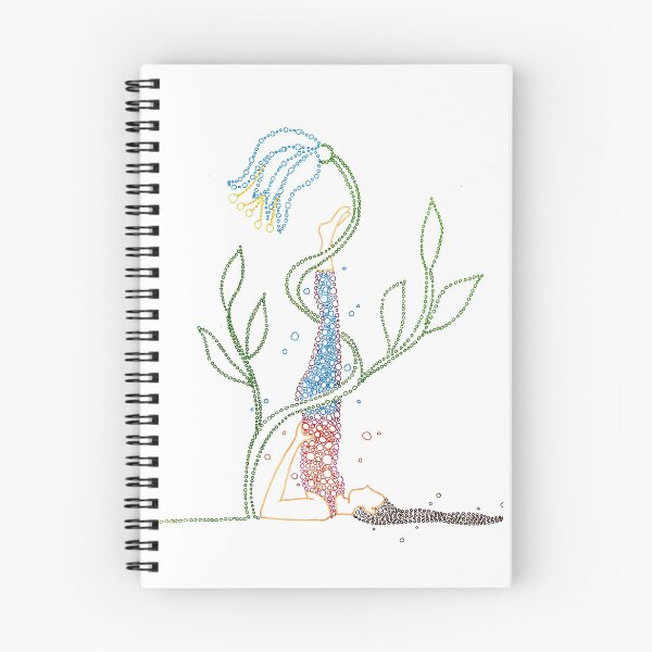 Item preview, Dotillism Style Yoga Girl with Flower - Candle Pose designed and sold by Chloe Nyiri.