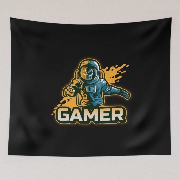 Item preview, Gamer with Skeleton in an Astronaut Suit designed and sold by PRIVARSHU.