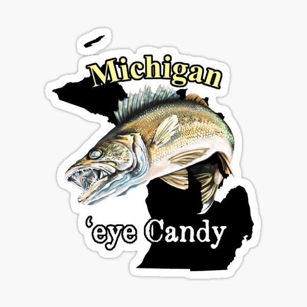 Walleye Fishing Stickers for Sale, Free US Shipping