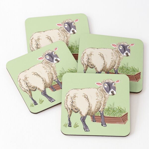 Item preview, Sheep pattern in green designed and sold by EskTuulispaa.