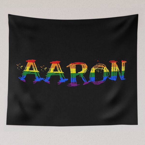 Item preview, Men rainbow name gay Aaron designed and sold by LoveIsColorful.