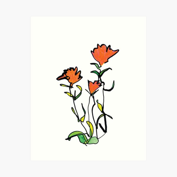 Indian Paintbrush Wildflower Art Print
