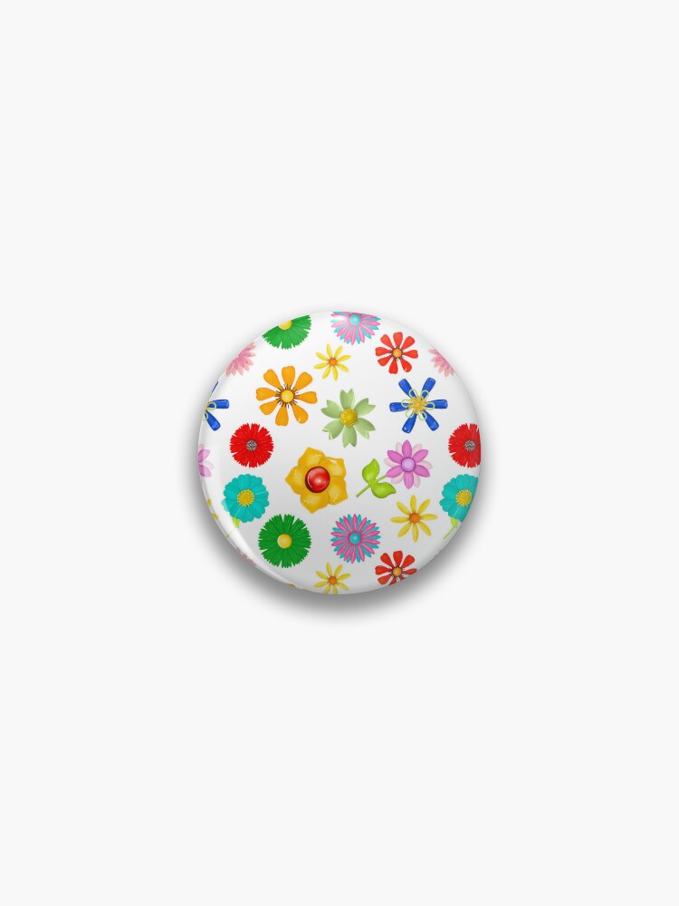 Enamel Flower Pins Art Board Print for Sale by jenbucheli