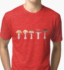 Amanita Mushrooms Tri-blend T-Shirt