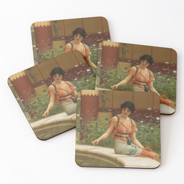 Item preview, The Fish Pond by John William Godward - Vintage Art designed and sold by RickE.
