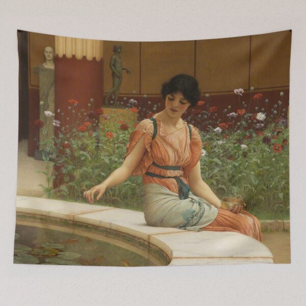 Item preview, The Fish Pond by John William Godward - Vintage Art designed and sold by RickE.