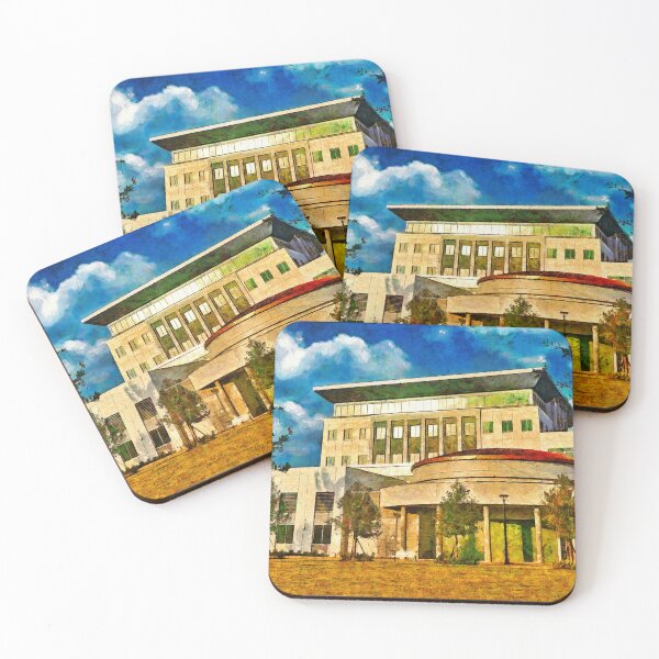 Item preview, Coral Springs city hall building - digital painting designed and sold by NickoPrints.