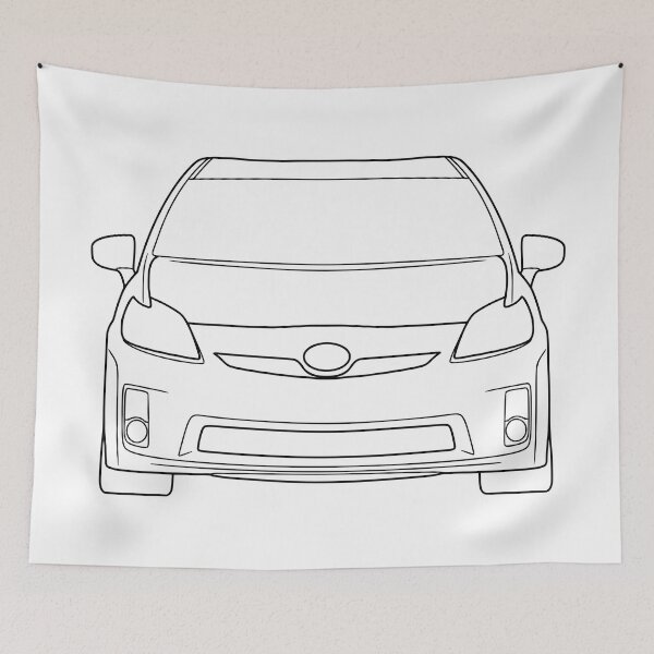 Item preview, Toyota Prius 2010-2015 front Black Lines designed and sold by EdimDesign.