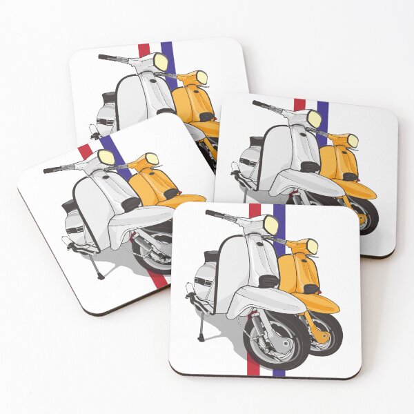 Item preview, Lambretta Scooters with classic retro mod 60s stripes for scooterists designed and sold by peterpaz.