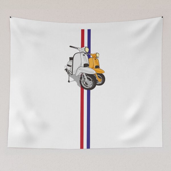 Item preview, Lambretta Scooters with classic retro mod 60s stripes for scooterists designed and sold by peterpaz.