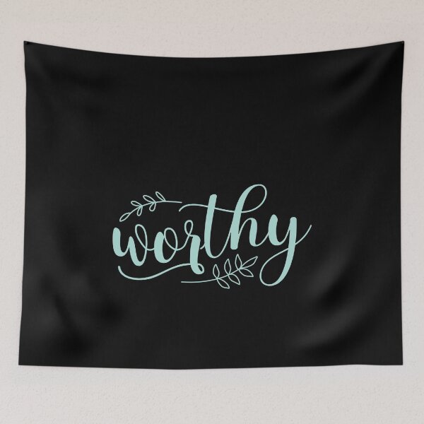 Item preview, Worthy Teal Calligraphy Boho designed and sold by amazingjoy.