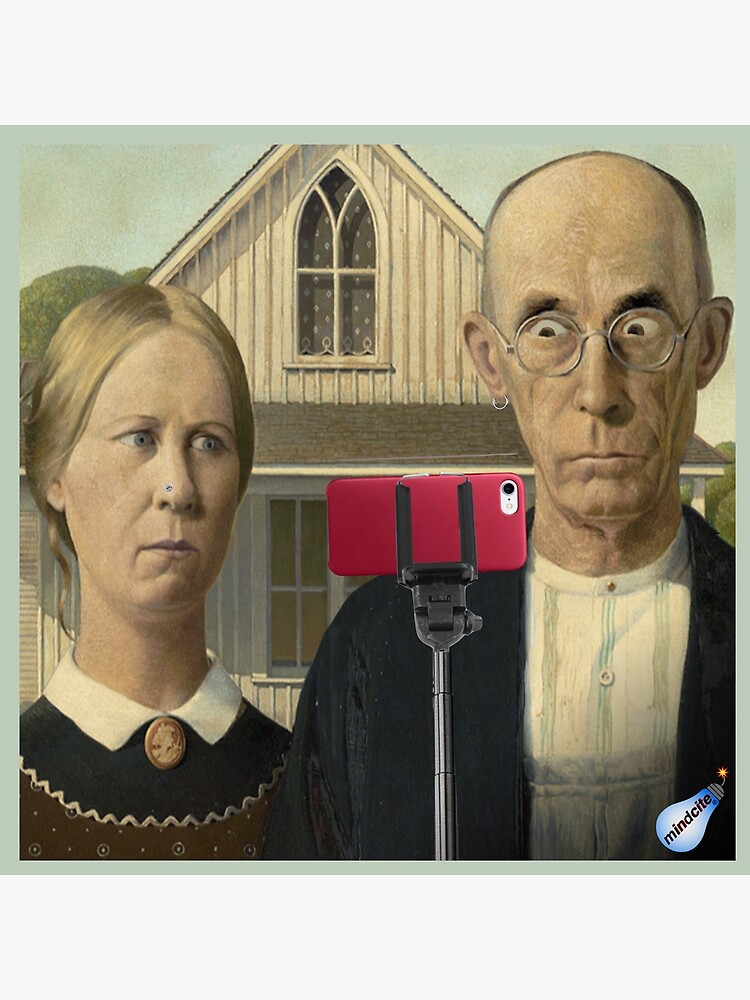 Thumbnail 4 of 4, Pillow, American Gothic 2.0 designed and sold by Mindcite.