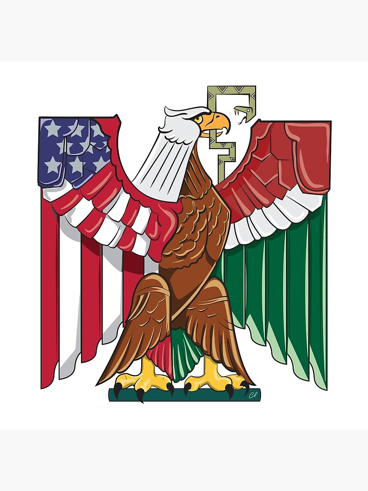 Lámina rígida «Águila Mexicana-Americana» de MarcusCreel | Redbubble