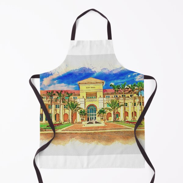 Item preview, Miramar city hall building - watercolor painting designed and sold by NickoPrints.