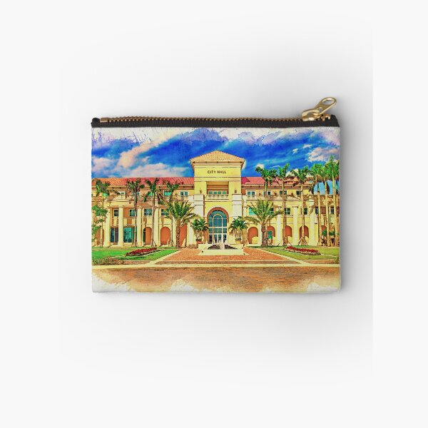Item preview, Miramar city hall building - watercolor painting designed and sold by NickoPrints.