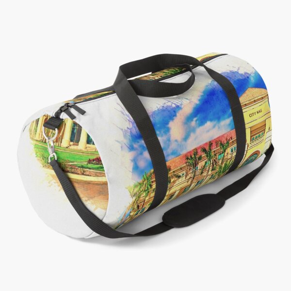 Item preview, Miramar city hall building - watercolor painting designed and sold by NickoPrints.