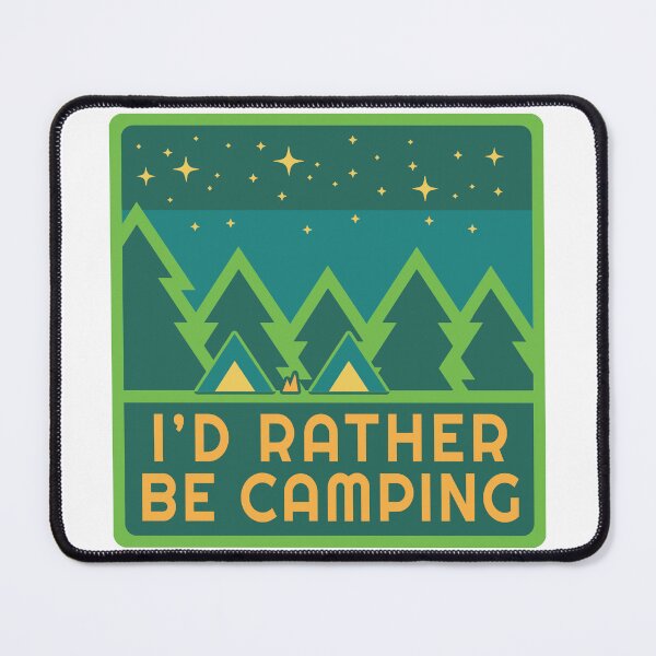 Item preview, I'd Rather Be Camping Retro Patch - Starry Sky - Green designed and sold by VanyaKar.