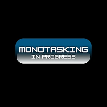 Artwork thumbnail, Monotasking In Progress - Dark Blue Gradient Modular by patternedprints