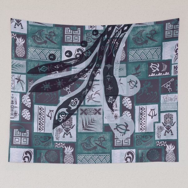 Item preview, Vintage Samoan - Hawaiian Painted Old Tapa Tribal Patchwork 2065 designed and sold by sunnthreads.
