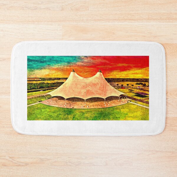 Item preview, Miramar Regional Park Amphitheater at sunset - oil painting designed and sold by NickoPrints.