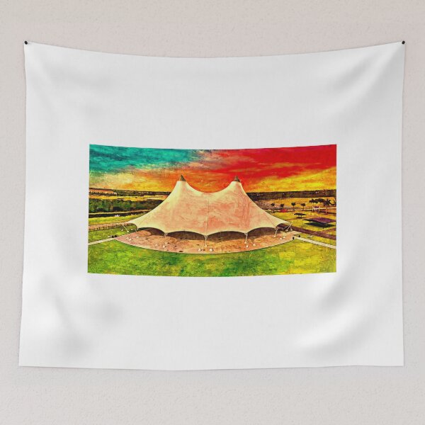 Item preview, Miramar Regional Park Amphitheater at sunset - oil painting designed and sold by NickoPrints.