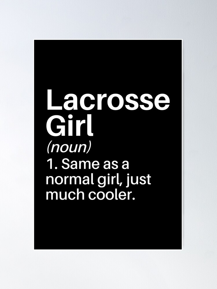 Girls Lacrosse Gift, Girl's Lacrosse Poster, Lacrosse Team Gift