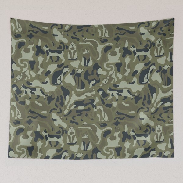 Item preview, Ukraine Feline Defense Force Forest Camo designed and sold by FelineDefenseUA.