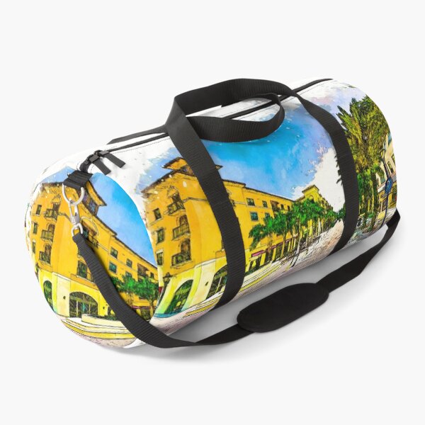 Item preview, Downtown Miramar, Florida, with the City Hall Promenade - sketch painting designed and sold by NickoPrints.