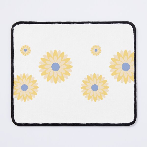 Item preview, Yellow Daisy Chain with Blue Center Repeating Pattern designed and sold by patternedprints.