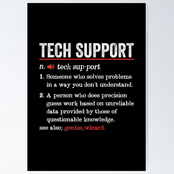 Artikel-Vorschau von Tech-Support-lustige Definition: Tech-Support-Geschenk - Computer-Service-Support, designt und verkauft von Adexyl.