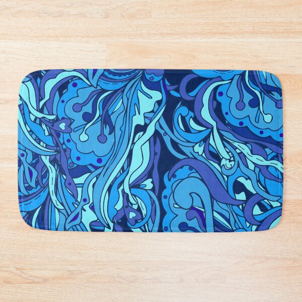 Item preview, Blue Seaweed Print, Seaweed Print, Flowing Print, Pattern Prints, Floral Print designed and sold by PinHookPrincess.