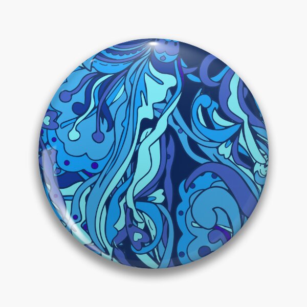 Item preview, Blue Seaweed Print, Seaweed Print, Flowing Print, Pattern Prints, Floral Print designed and sold by PinHookPrincess.