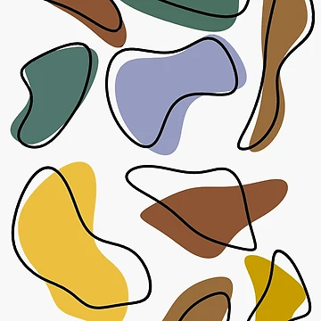 Artwork thumbnail, Abstract Shape Pattern With Colorful Cow Print by Wysoh