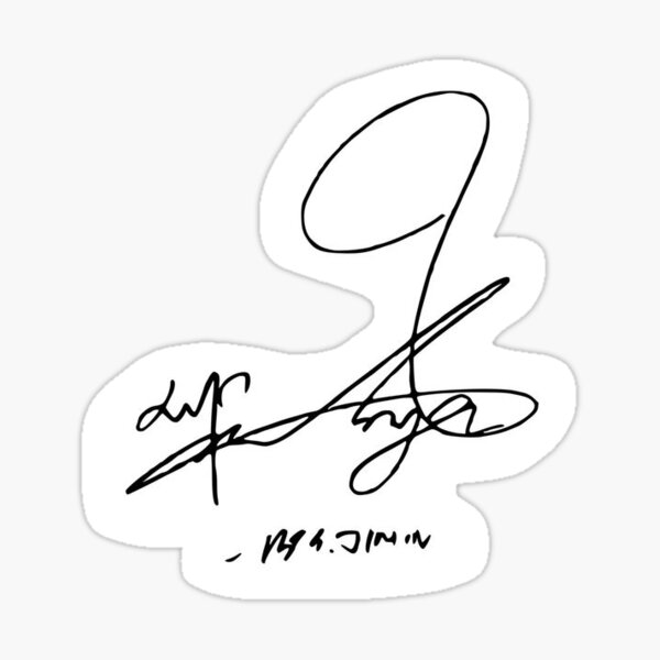 Artikel-Vorschau von bts jimin unterschrift, designt und verkauft von Lunarxci.