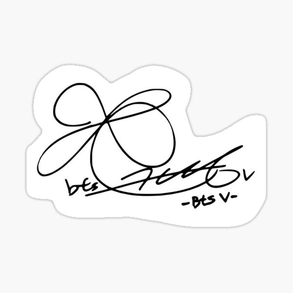 Artikel-Vorschau von bts taehyung unterschrift, designt und verkauft von Lunarxci.