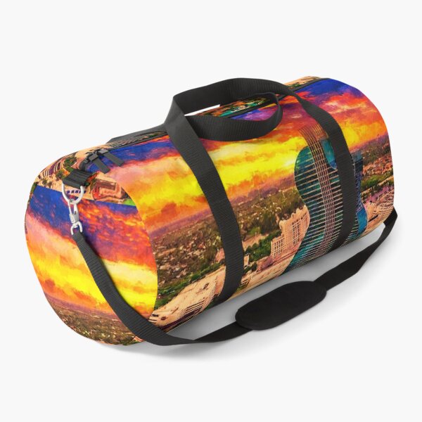 Item preview, Seminole Hard Rock Hotel and Casino Hollywood - Guitar Hotel - at sunset - digital painting designed and sold by NickoPrints.