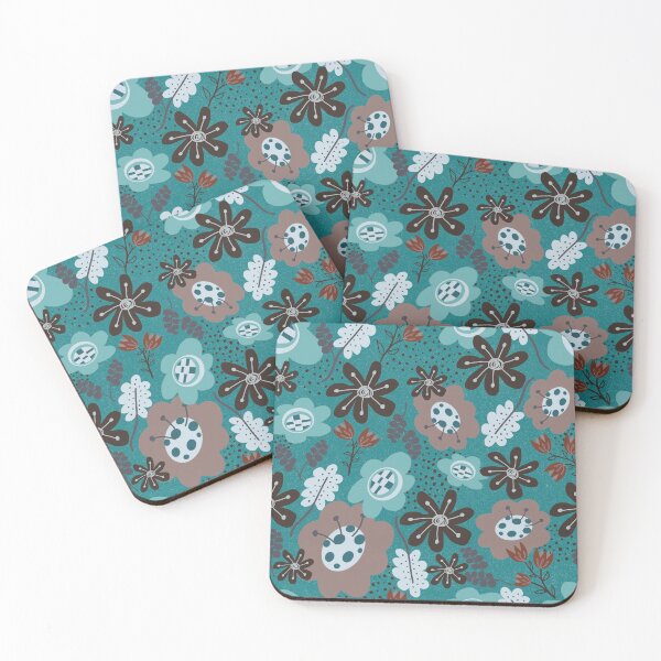 Item preview, Aqua floral designed and sold by SisterlyLove.