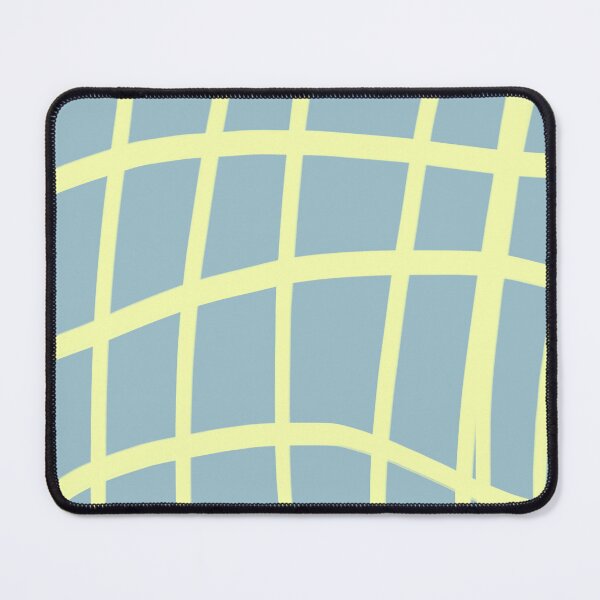 Item preview, Yellow Crisscross Wavy Grid Design on a Greenish Blue Backdrop, made by EndlessEmporium  designed and sold by EndlessEmporium.