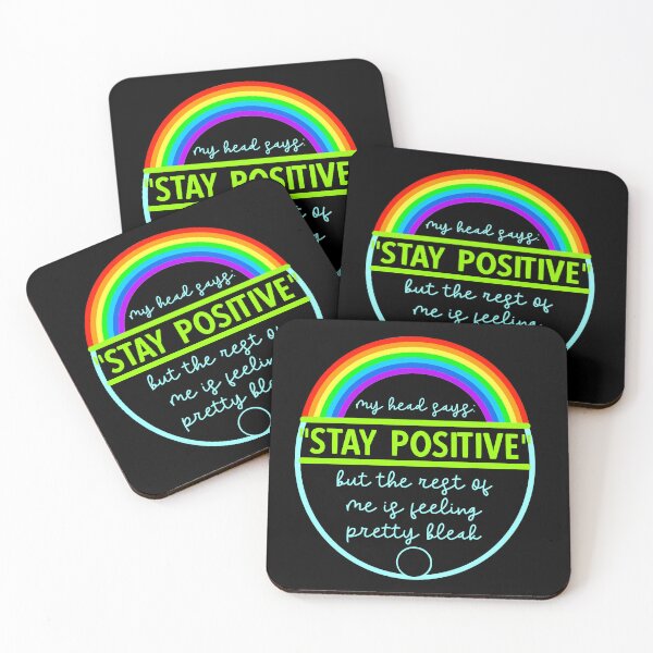 Item preview, stay positive  designed and sold by sandpiperstudio.