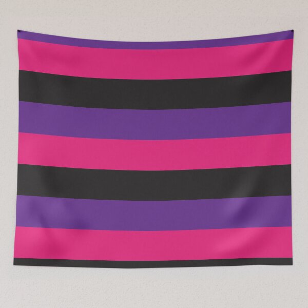 Item preview, Stripes Pink Purple Black designed and sold by ValeriesGallery.