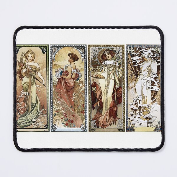 Item preview, The Seasons - Alphonse Mucha - Vintage Art designed and sold by RickE.